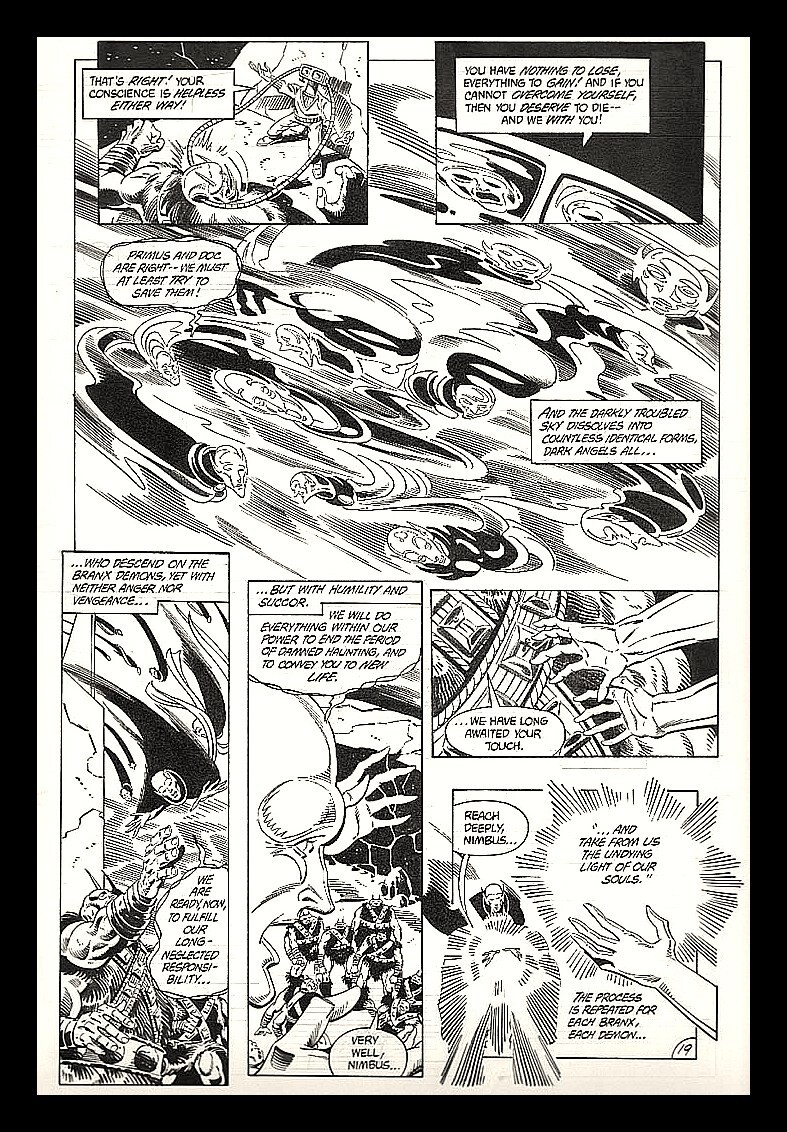 The OMEGA MEN #23 p.19 orig. art Action Page The OMEGA MEN #23 p.19 orig. art Action Page