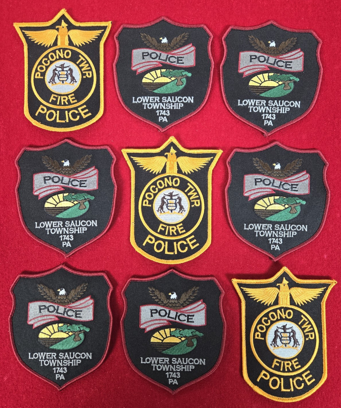 PENNSYLVANIA POLICE PATCH COLLECTOR SPECIAL #C Police Patch Lot 9 POLICE PATCHES