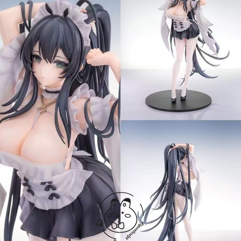 26.5cm Unyielding Maid 1/6 PVC Collectible Anime Statue Toy Loose Without Box