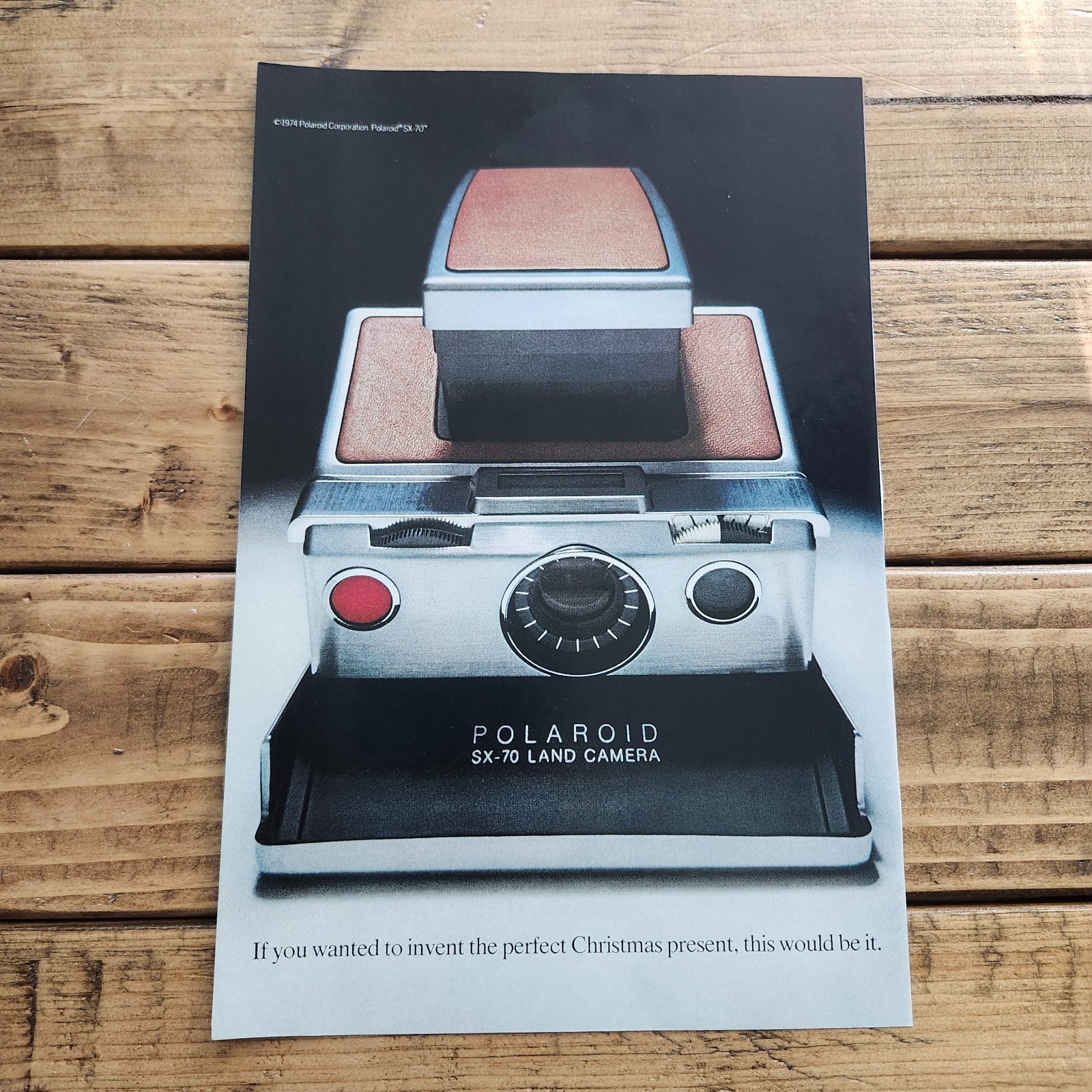 Polaroid SX-70 Land Camera 1974 Vintage Original Magazine Ad 10x7\