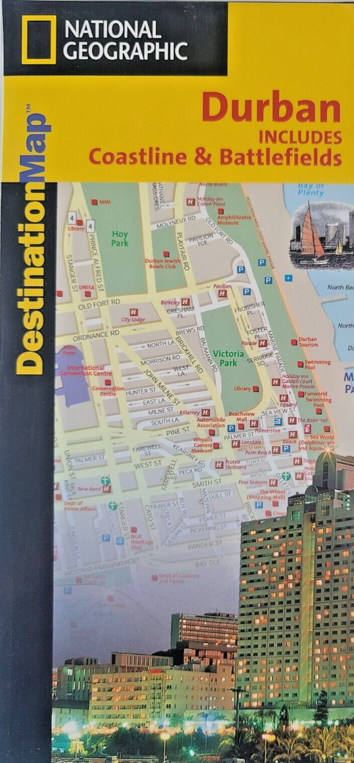 Durban, South Africa- Laminated Destination Map by National Geographic Durban, South Africa- Laminated Destination Map by National Geographic