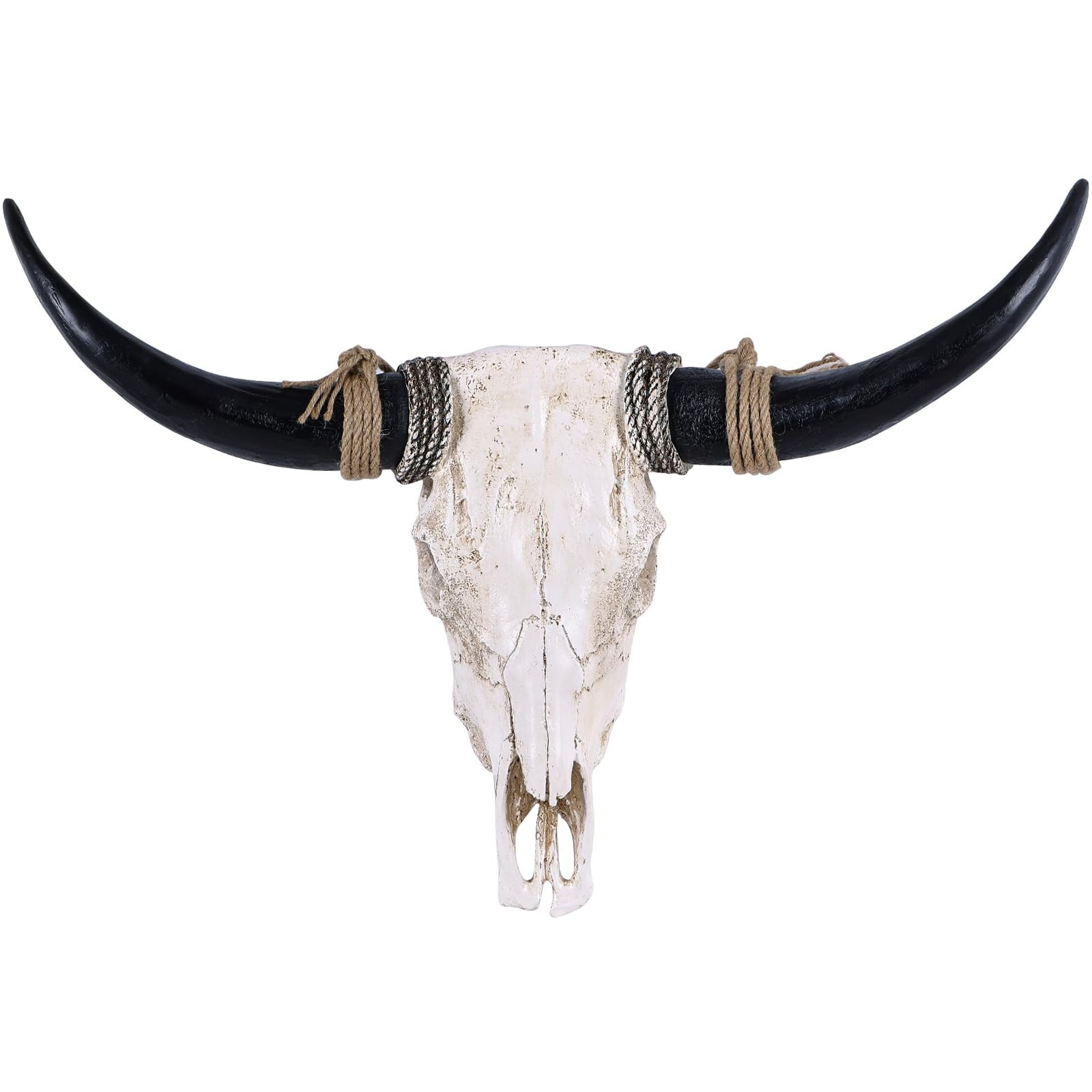 31-Inch Resin Longhorn-Inspired Cow Skull Wall Decor, Antique Bull Head Longhorn 31-Inch Resin Longhorn-Inspired Cow Skull Wall Decor, Antique Bull Head Longhorn