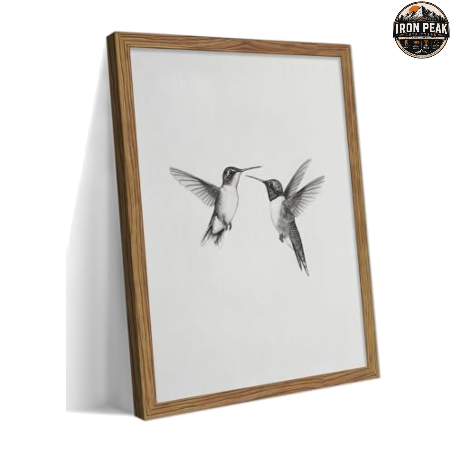 Framed Hummingbird Wall Art Minimalist Bird 10 x 8 in Canvas Black White Sketch Framed Hummingbird Wall Art Minimalist Bird 10 x 8 in Canvas Black White Sketch