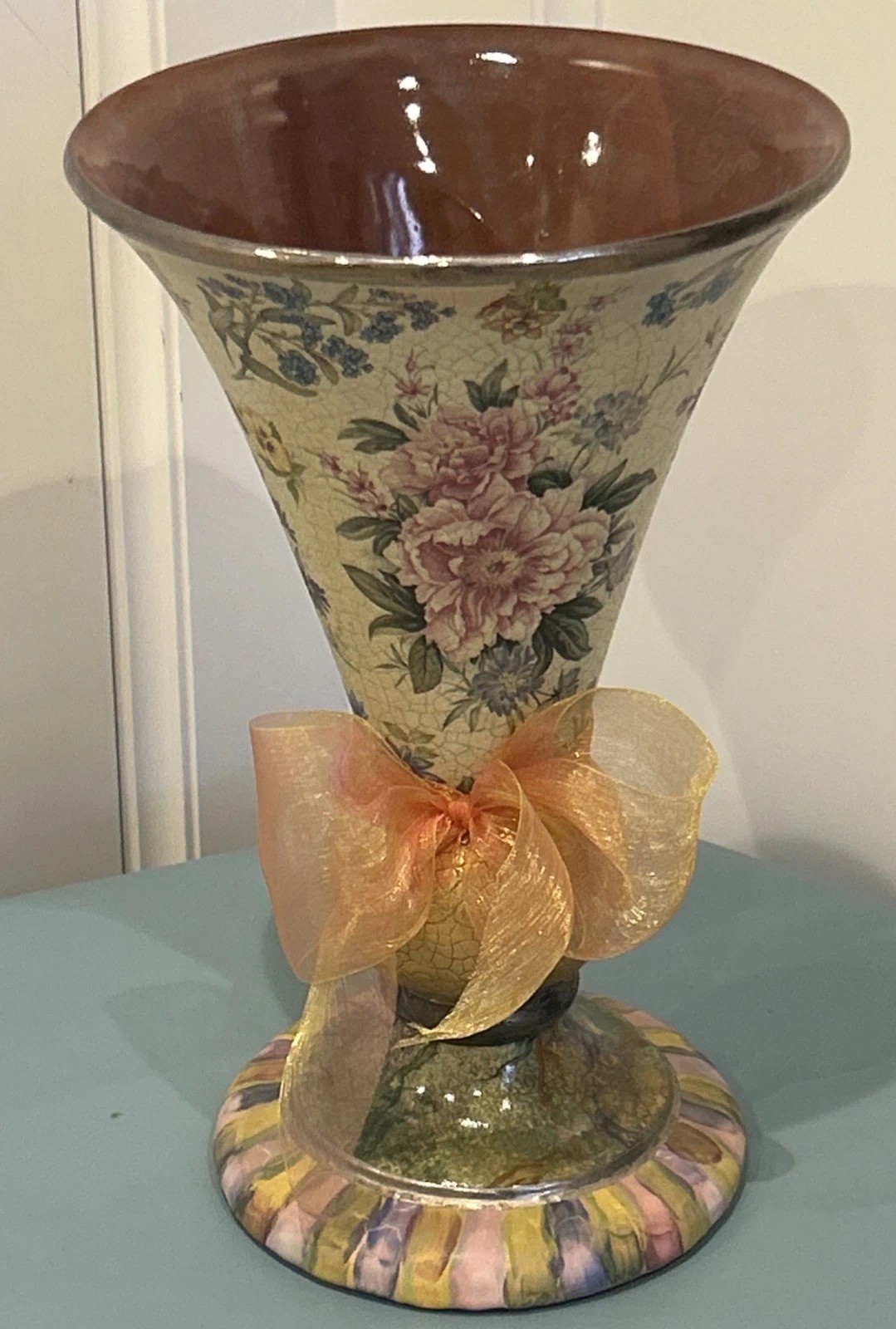 Rare & Retired Mackenzie Childs Evervolving Large 12.5” Vase 2001