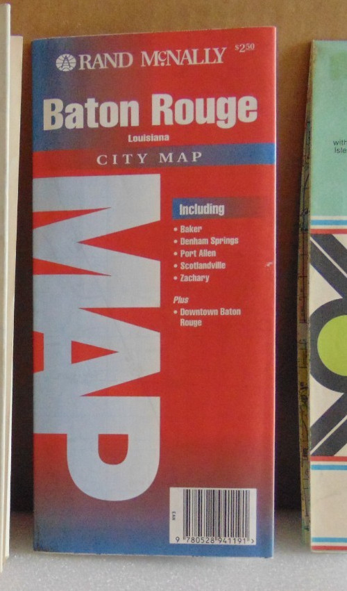 1992 Rand McNally Street Map of Baton Rouge, Louisiana