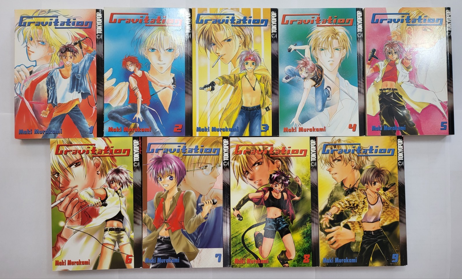 Gravitation YAOI MANGA vol 1-9 - Tokyopop English Maki Murakami Gravitation YAOI MANGA vol 1-9 - Tokyopop English Maki Murakami
