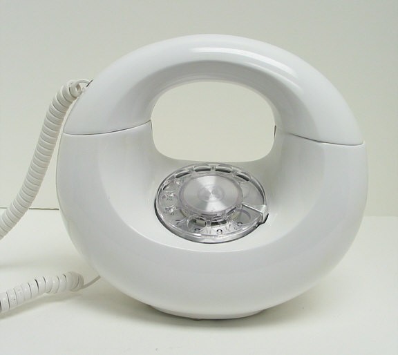 White Western Electric Sculptura Rotary Desk Telephone - Full Restoration White Western Electric Sculptura Rotary Desk Telephone - Full Restoration