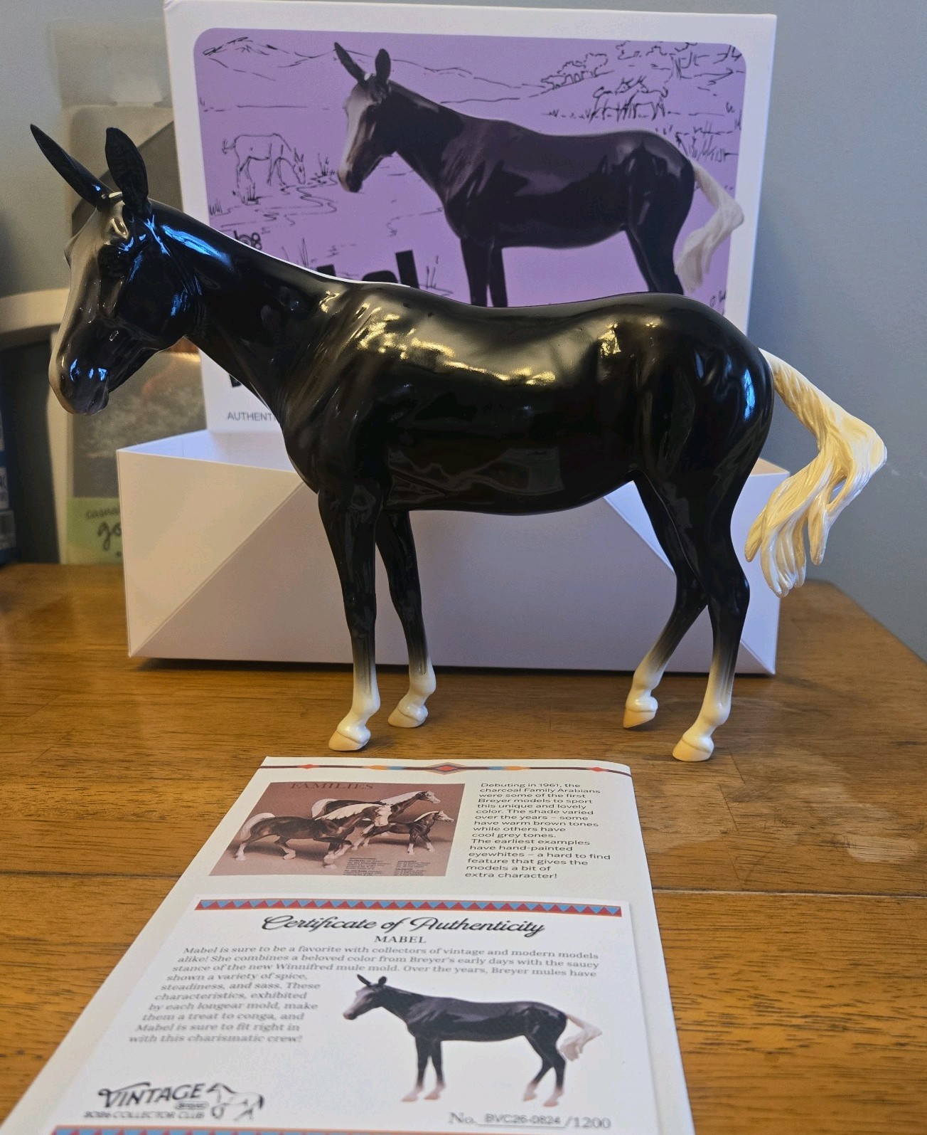 Breyer 2026 Vintage Club Special Run Mabel Charcoal Mule not horse