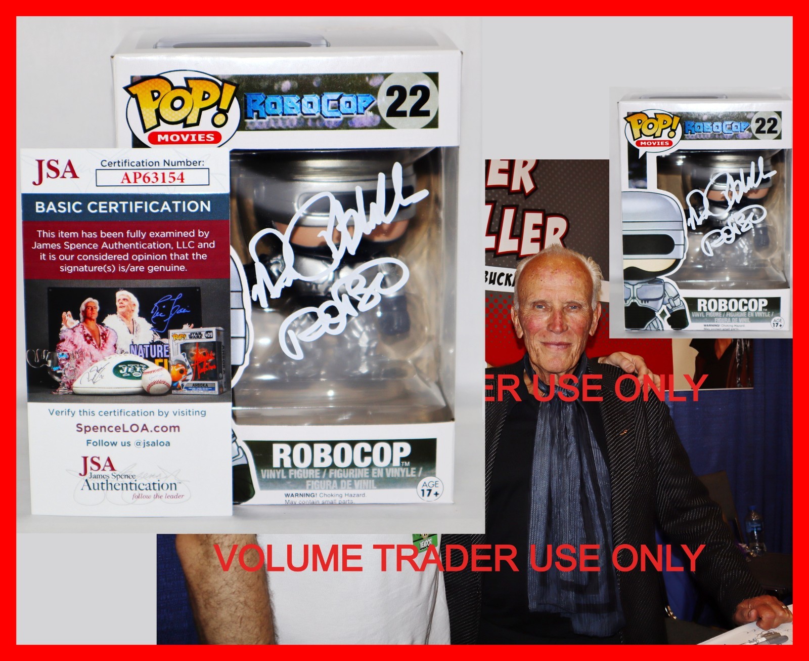 ⭐ Peter Weller Signed Robocop Autographed Funko Pop JSA PSA ⭐ Peter Weller Signed Robocop Autographed Funko Pop JSA PSA