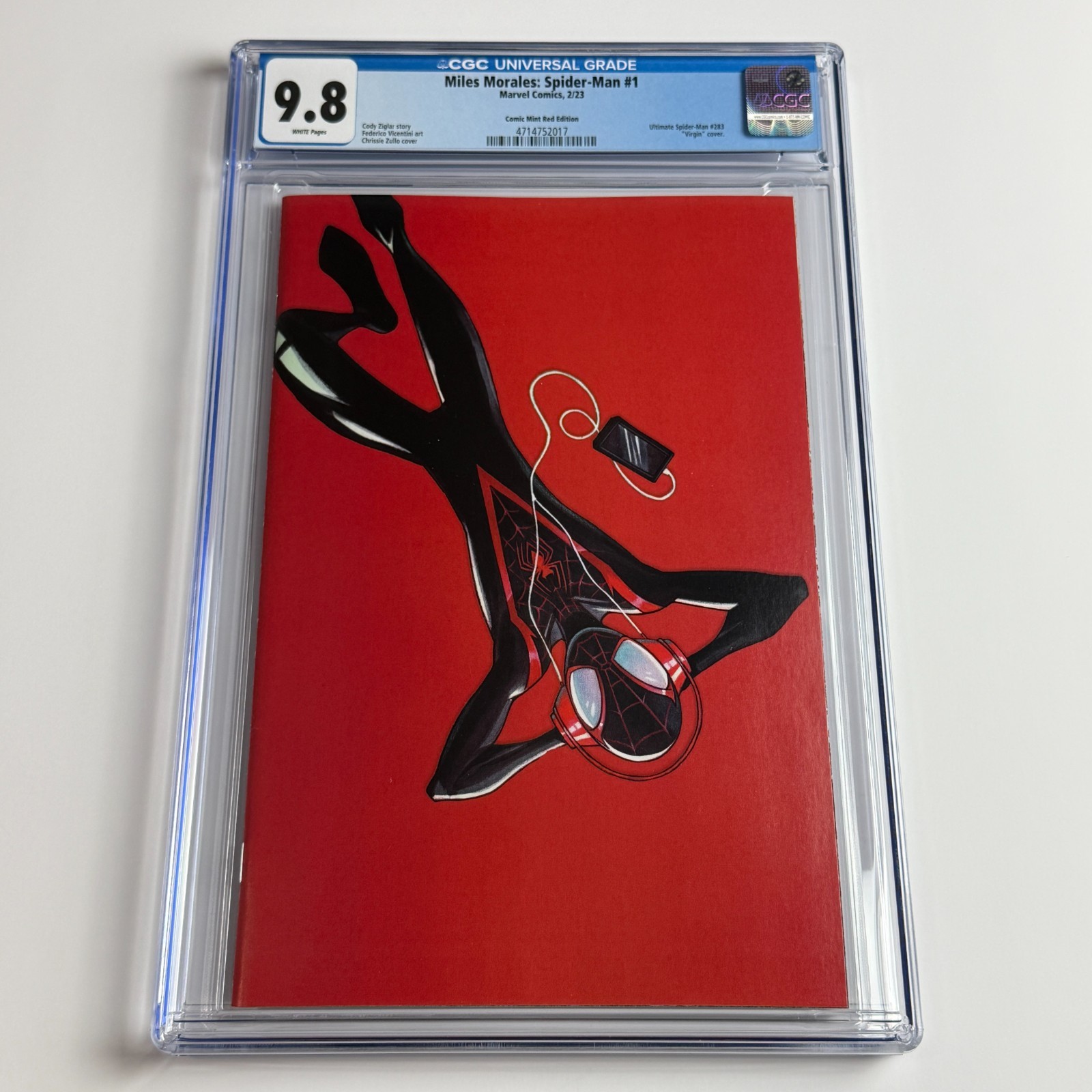 Miles Morales Spider-Man #1 CGC 9.8 Chrissie Zullo Comic Mint Red Virgin /1000