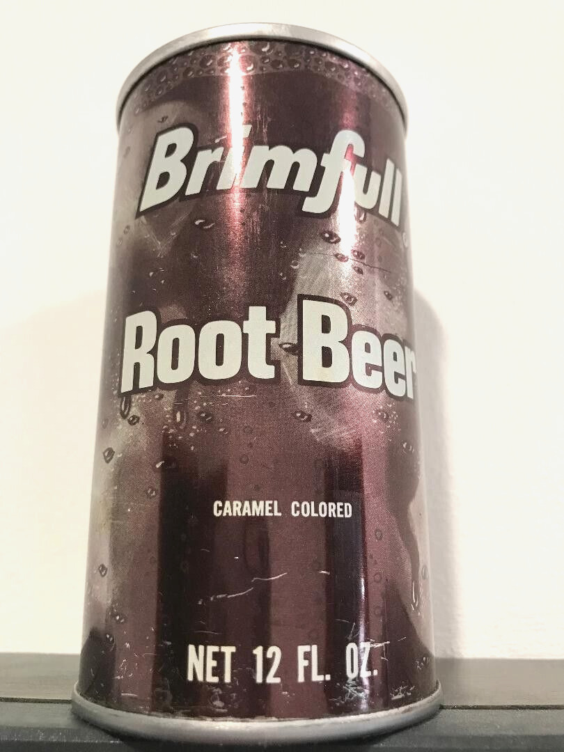 Brimfull Soda Can - EMPTY, 12oz - Root Beer Soda - Pop CAN, Hopkins, MINN. 55343