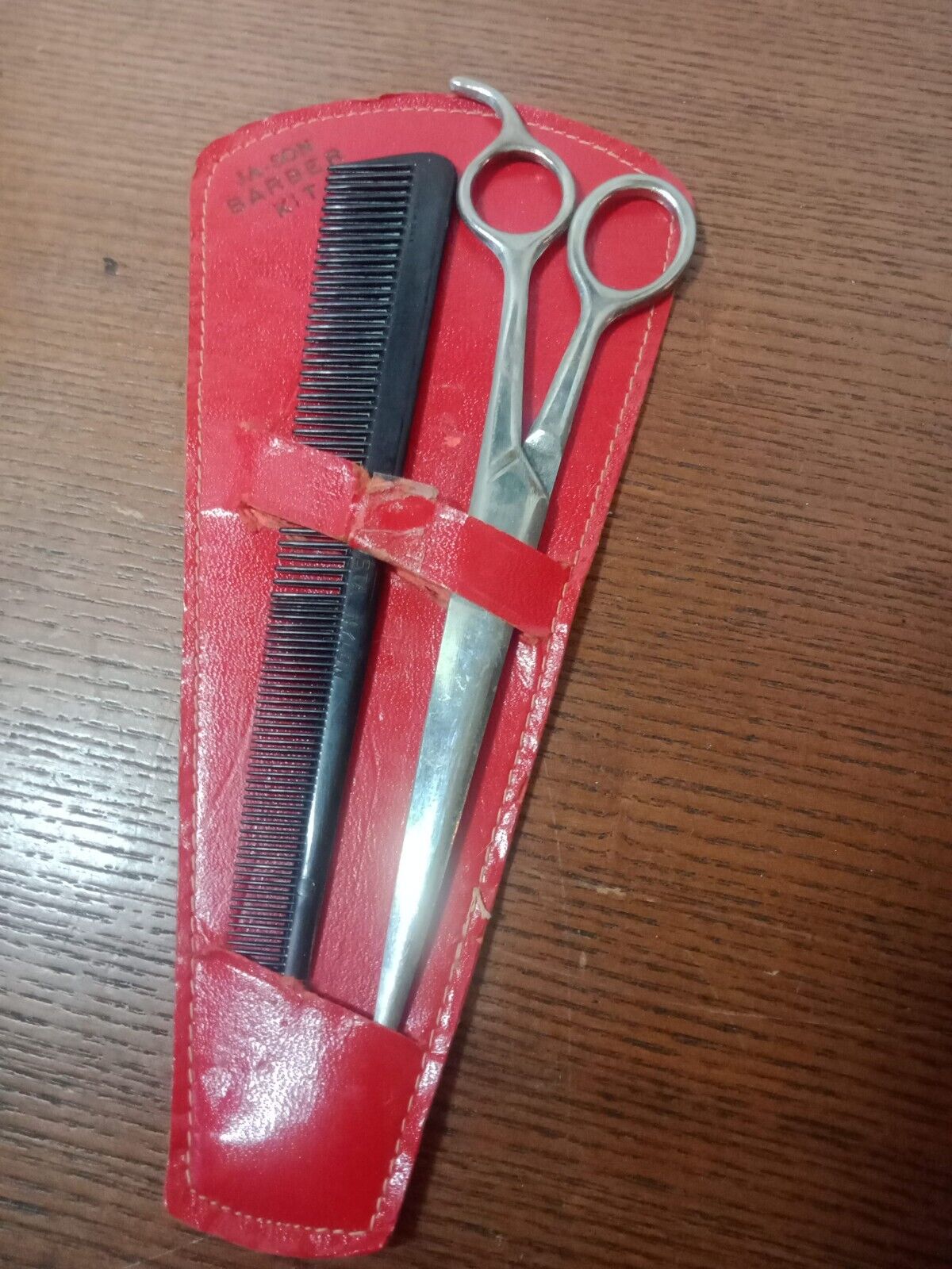 Vintage JA-SON Barber Kit Scissors & Comb ( Fosta Nylon) in Case