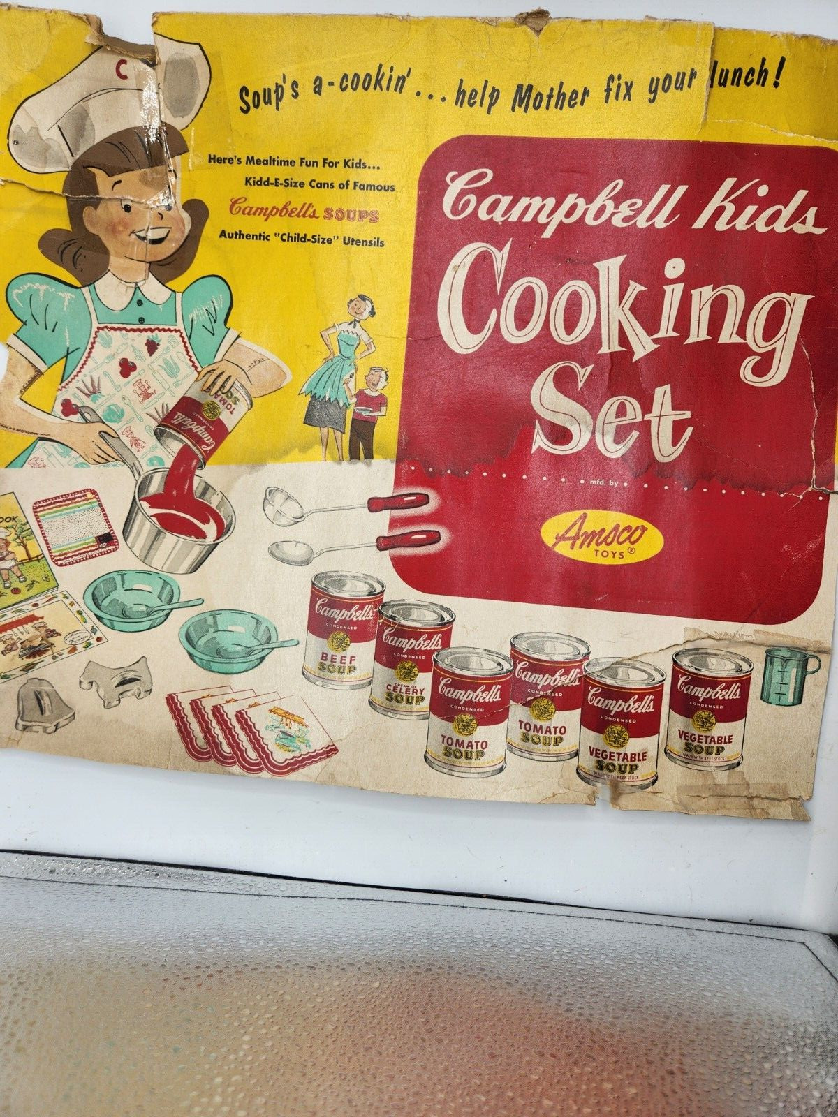 Vintage Amsco Campbell Kids Soup Cooking Set Play Set Vintage Amsco Campbell Kids Soup Cooking Set Play Set