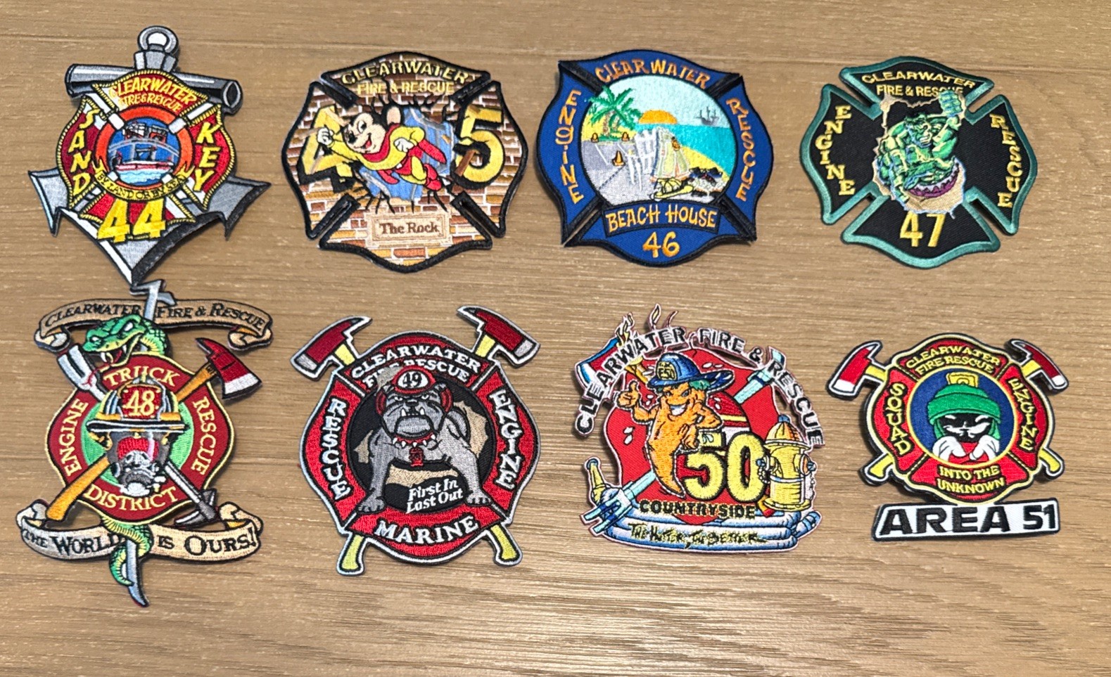 Clearwater Fire And Rescue Station Patches - All 8 Stations Clearwater Fire And Rescue Station Patches - All 8 Stations