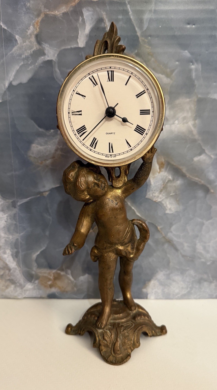 ANTIQUE VICTORIAN BRASS PUTTI ANGEL BOUDOIR CLOCK ART NOUVEAU FIGURAL MANTEL WOW ANTIQUE VICTORIAN BRASS PUTTI ANGEL BOUDOIR CLOCK ART NOUVEAU FIGURAL MANTEL WOW
