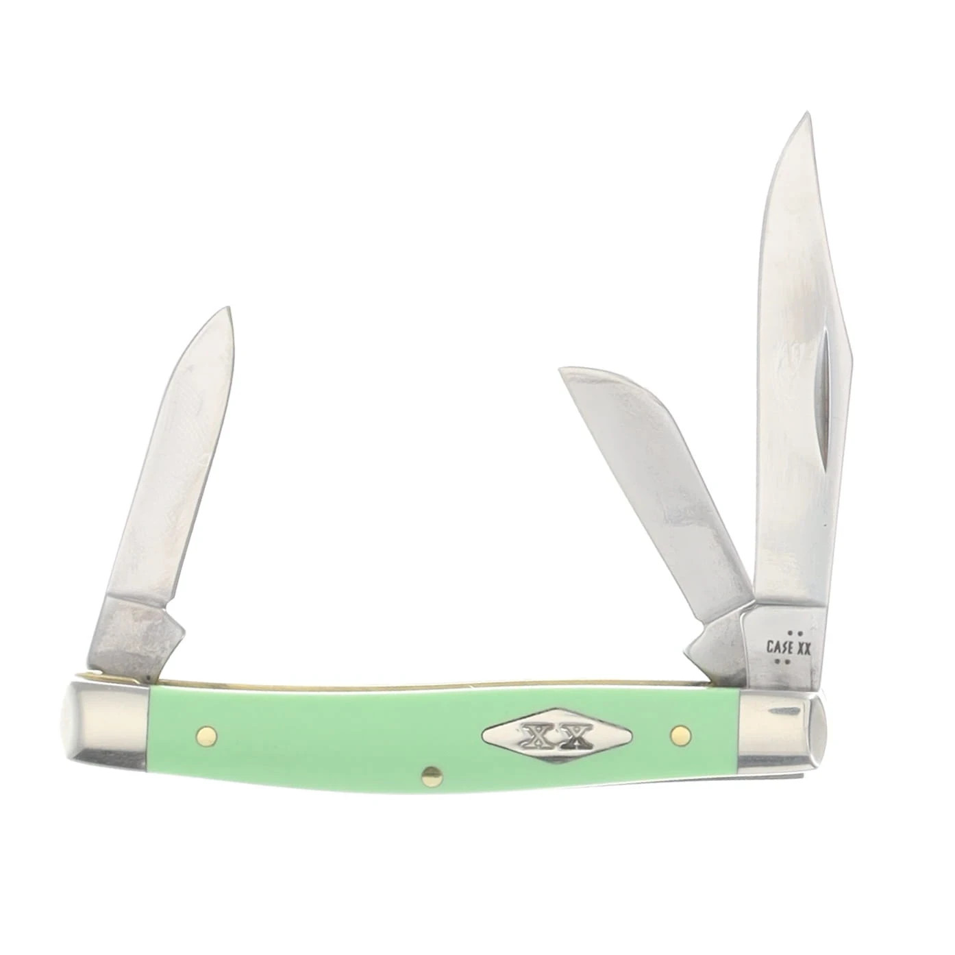 Case XX 63832 Mint Green Medium Stockman 4344 SS 3 Blade Pocket Knife USA