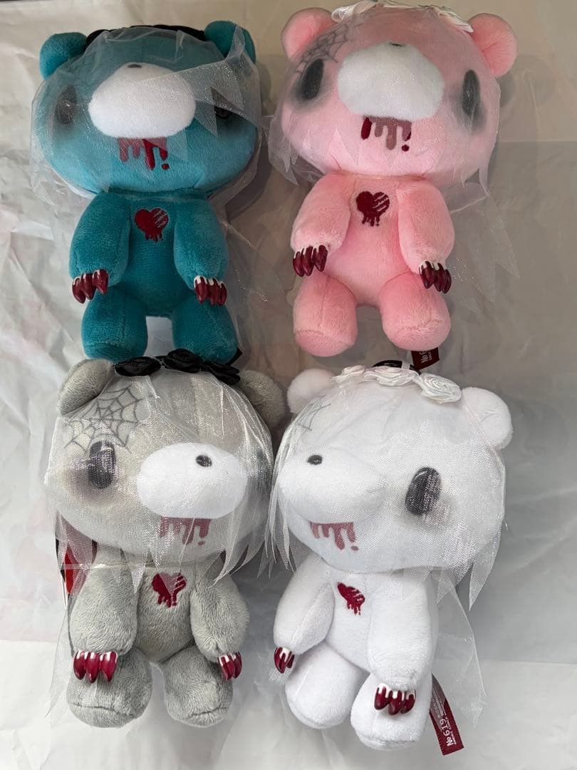 Chax GP Gloomy the Naughty Grizzly Plush Mascot Dark Bride variation Set of 4