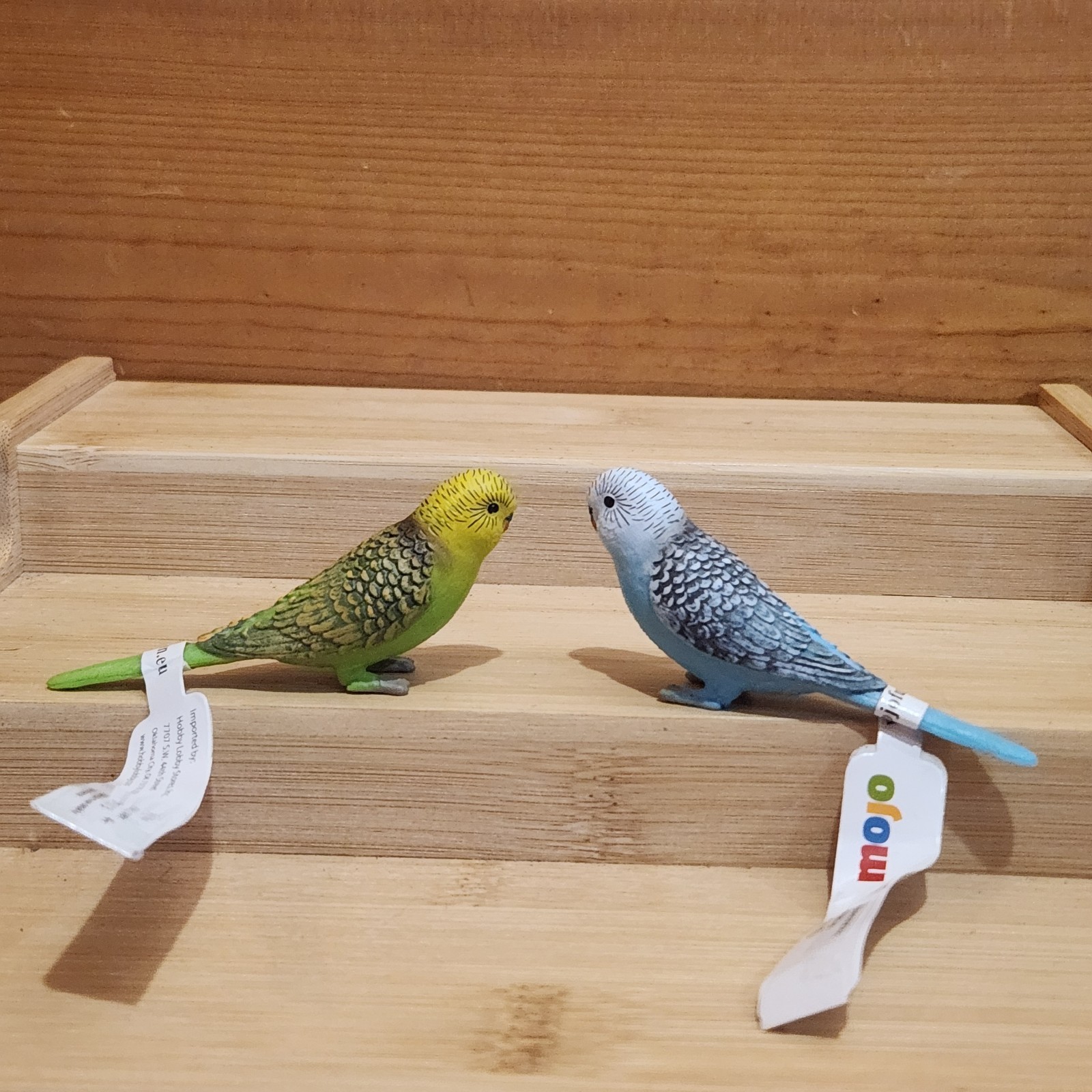 Budgerigar Budgie Parakeet Pair Bird Toy Model Figures Cake Toppers by Mojo New Budgerigar Budgie Parakeet Pair Bird Toy Model Figures Cake Toppers by Mojo New