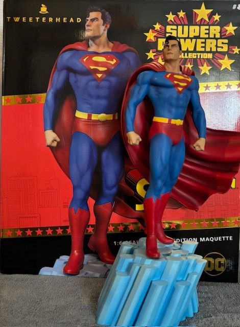 SUPERMAN SUPER POWERS  EX VERSION STATUE 2 PORTRAITS 1/6 SCALE  REVISED VERSION