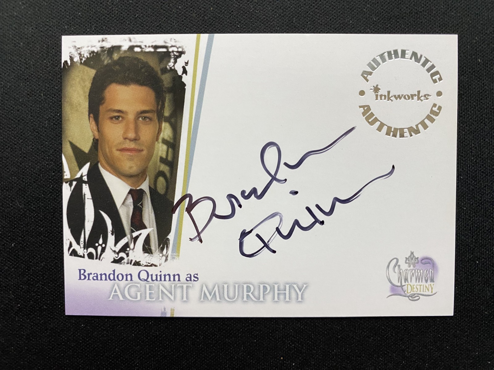2006 INKWORKS Charmed Destiny A-10 Agent Murphy Brandon Quinn Autograph Card