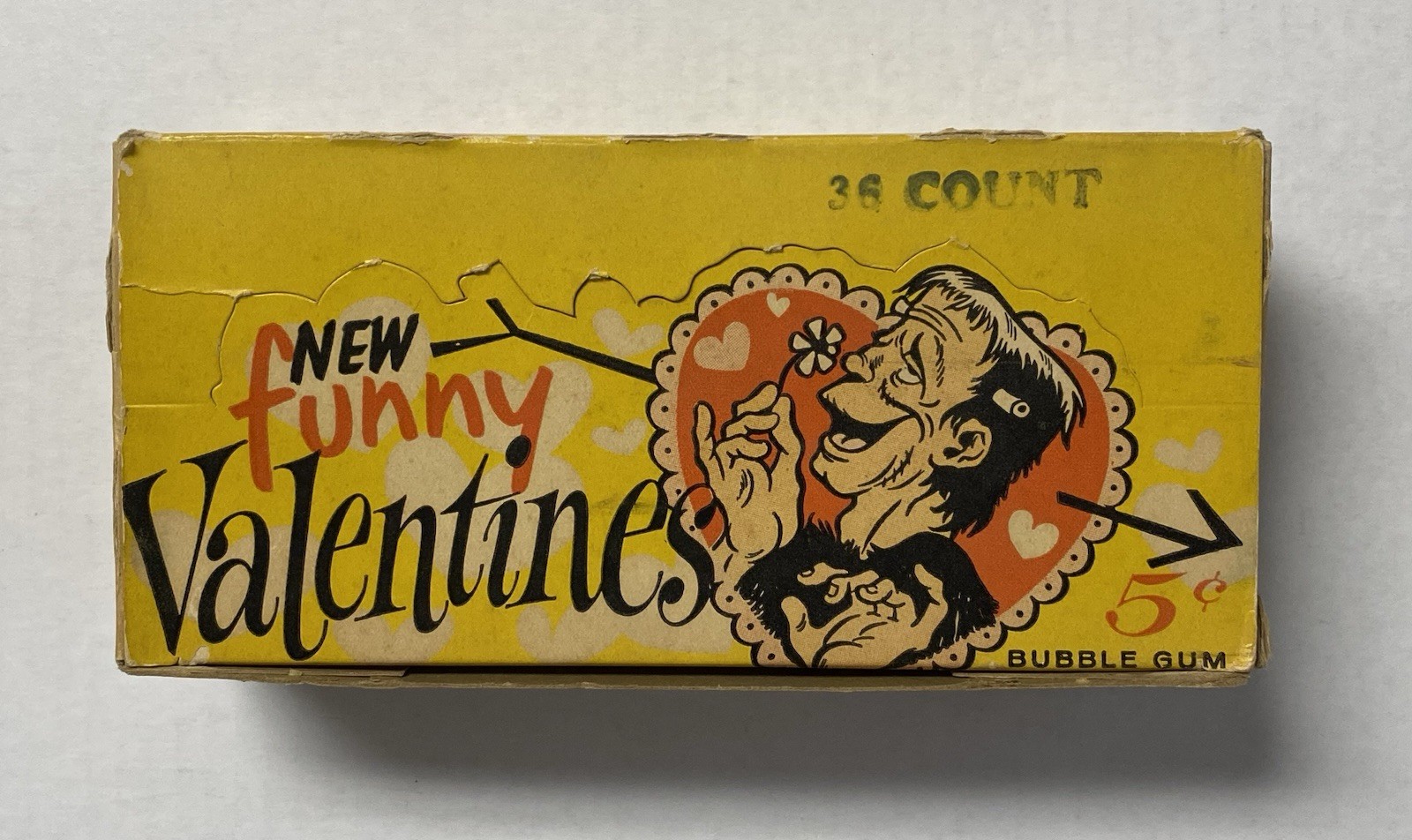 1960 Topps O-Pee-Chee New Funny Valentines 36 Count Sealed Wax Packs Box 1960 Topps O-Pee-Chee New Funny Valentines 36 Count Sealed Wax Packs Box