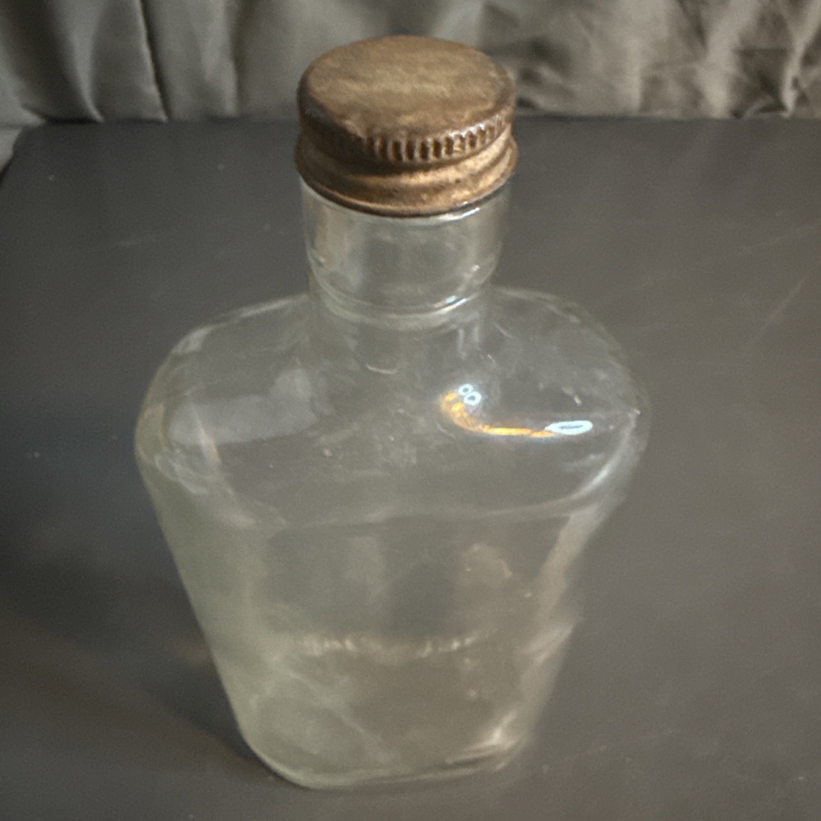 Vintage Boston Embossed Glass Liquor Bottle Original Cap Since 1888 Beveled