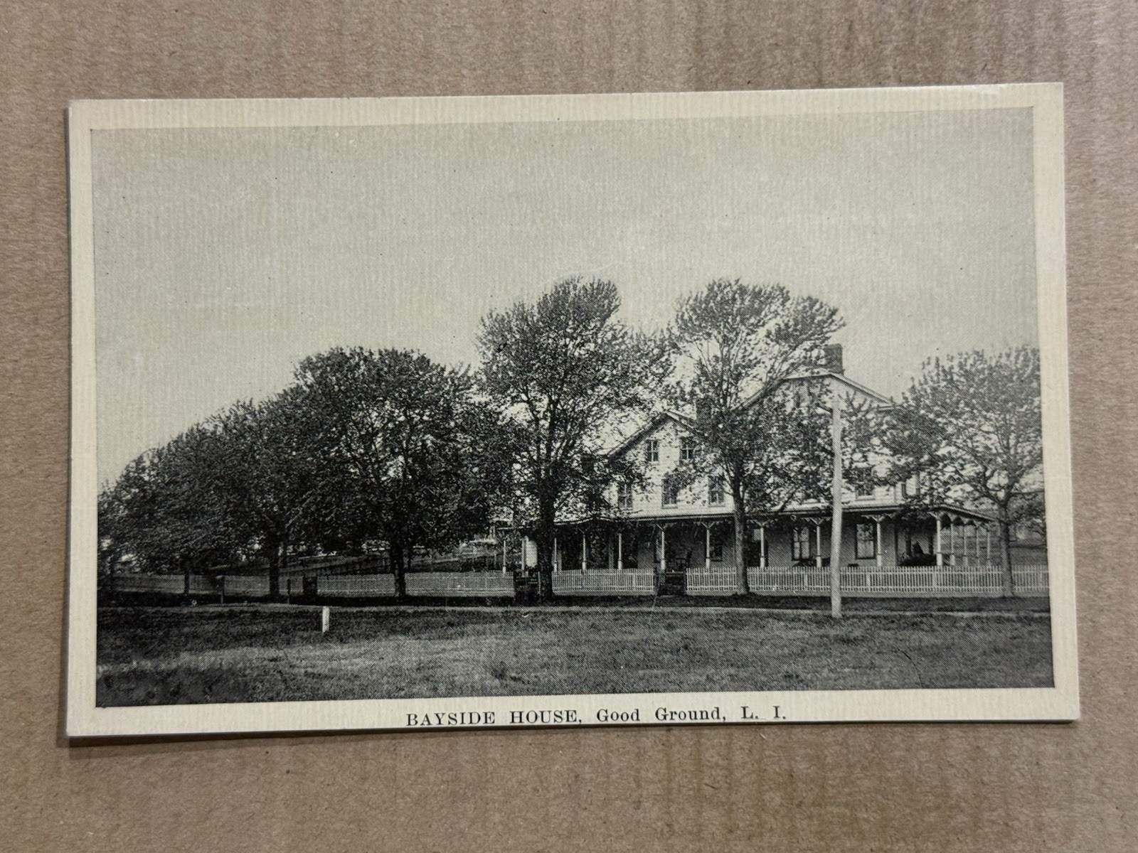Postcard Good Ground Hampton Bays NY New York Bayside House Vintage PC