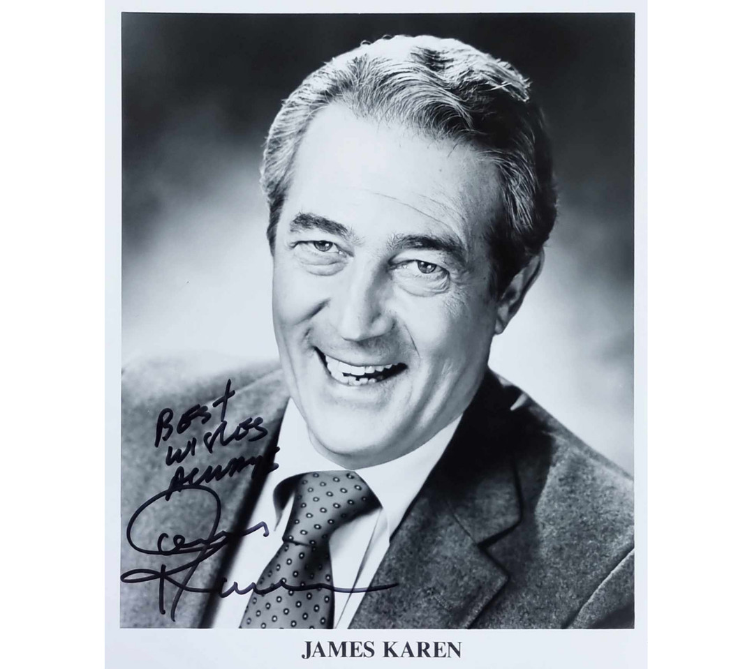 James Karen B&W Signed 8x10 Photo Autograph Actor Movie TV Memorabilia COA