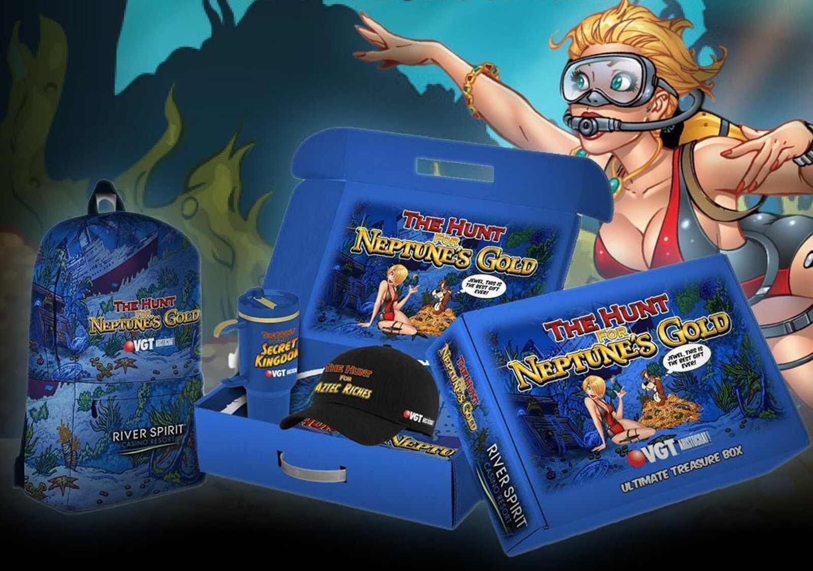 The Hunt For Neptunes Gold VGT Aristocrat Casino Slot Game Ultimate Treasure Box The Hunt For Neptunes Gold VGT Aristocrat Casino Slot Game Ultimate Treasure Box