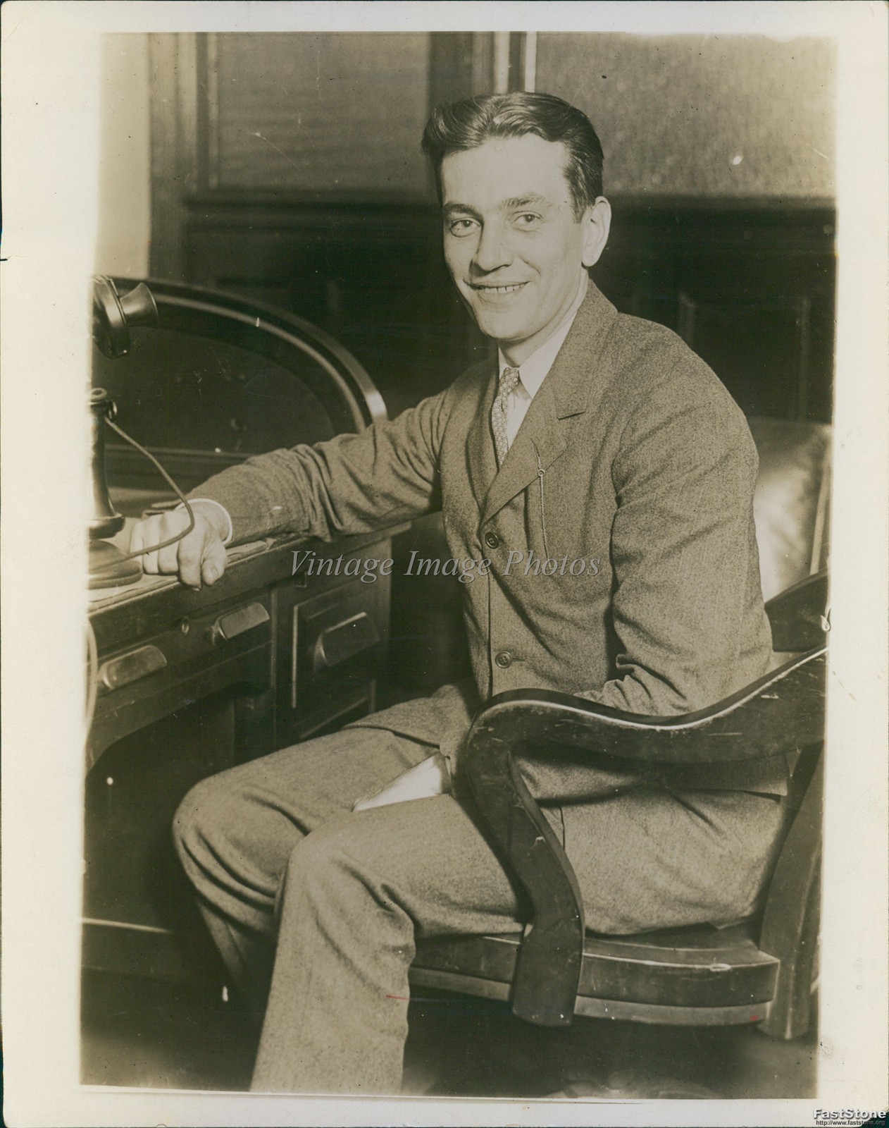 1925 Howard Johnson At The Stock Exchange Wirephoto Historic Vintage Press 8x10