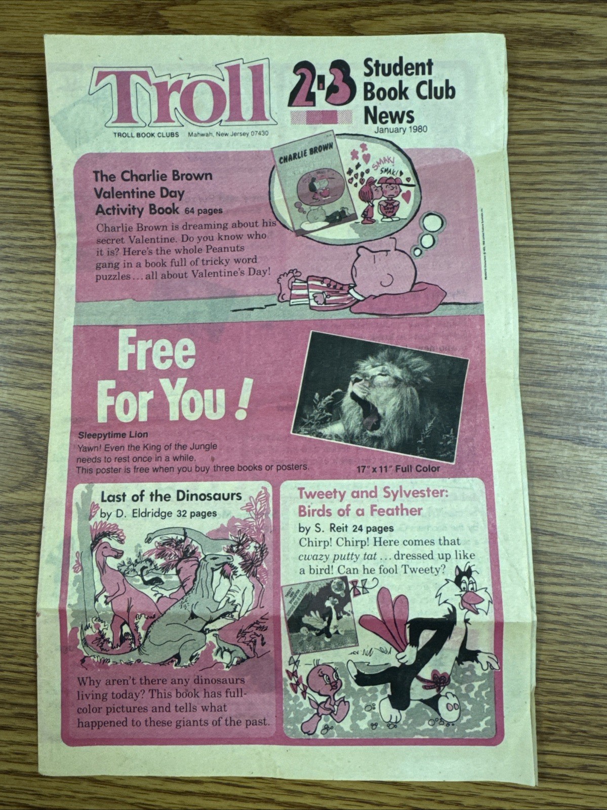 Vintage January 1980 Troll Student Book Club News Order Form Charlie Brown Vintage January 1980 Troll Student Book Club News Order Form Charlie Brown