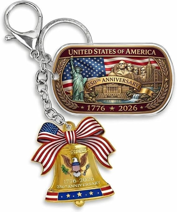America 250 Keychain 1776–2026 – Patriotic USA Keychain Set, 4th of July America 250 Keychain 1776–2026 – Patriotic USA Keychain Set, 4th of July