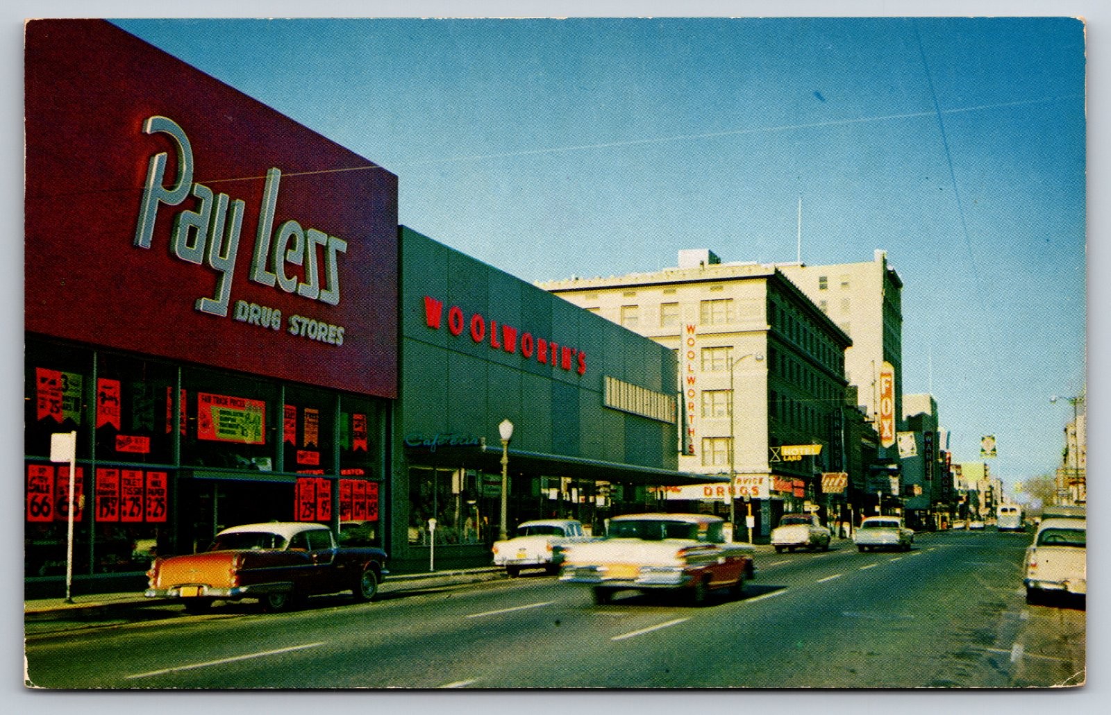 Sacramento California Downtown K Street Pay Less Drug Store Woolworth's Postcard Sacramento California Downtown K Street Pay Less Drug Store Woolworth's Postcard