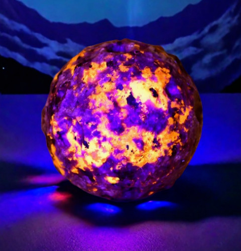2pcs Yooperlite Flaming Moonstone Sphere Glowing Crystal Ball Healing Decor 2pcs Yooperlite Flaming Moonstone Sphere Glowing Crystal Ball Healing Decor