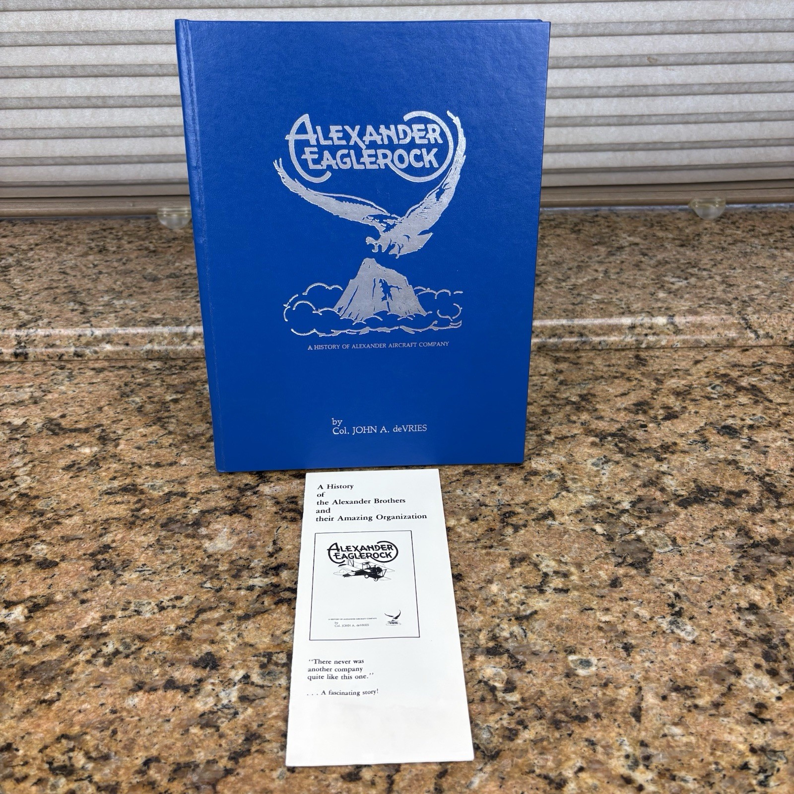 RARE 1985 SIGNED Alexander Aircraft Eaglerock History Book Limited & Brochure
