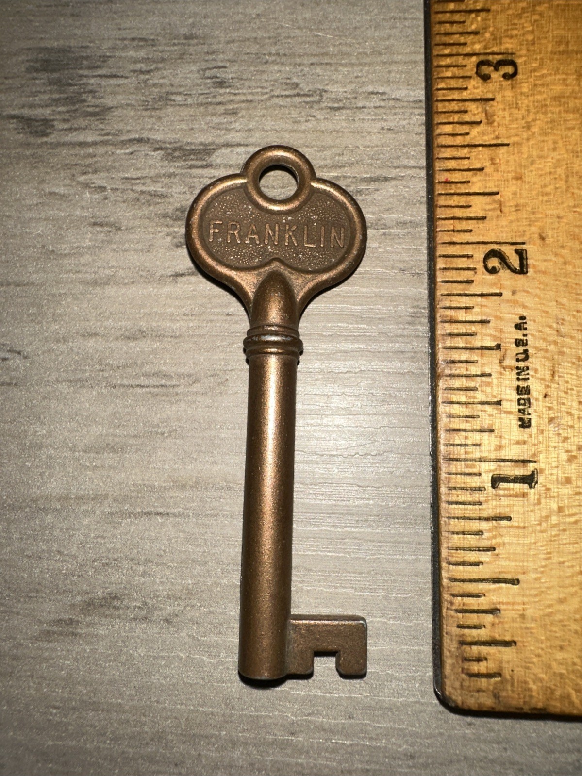 Antique Franklin Skeleton Key Hollow Barrel. Roll Top Desk Etc.