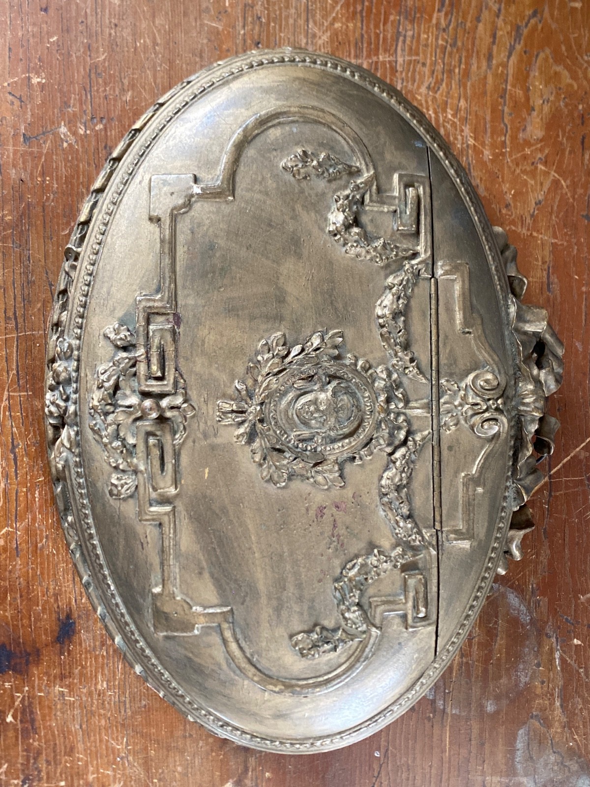 antique wood casket box