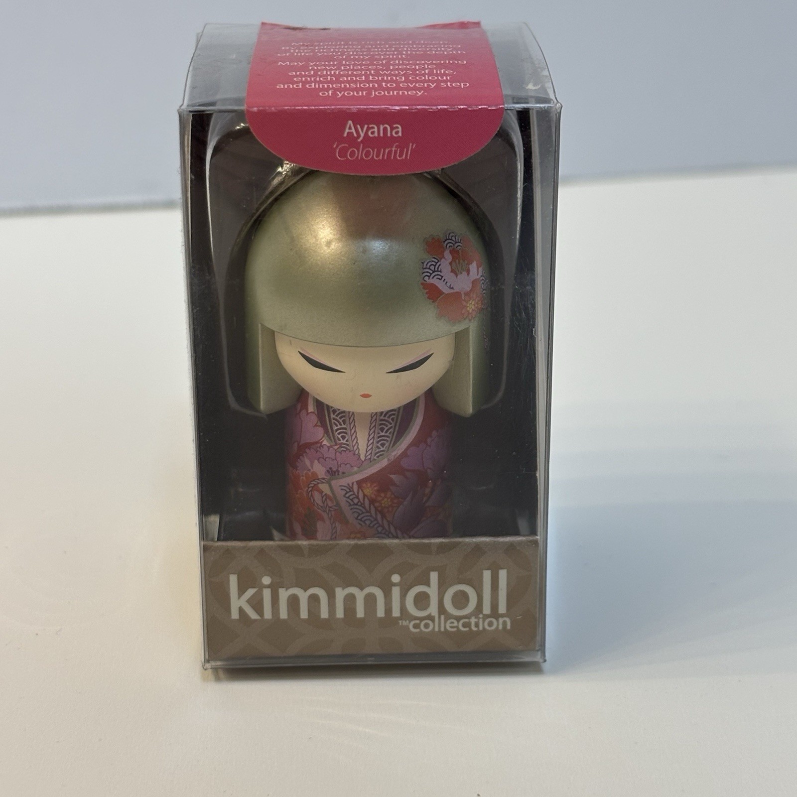 Kimmidoll Ayana Colourful Kokeshi Doll Figurine Keyring Keychain TGKK267 NIB Kimmidoll Ayana Colourful Kokeshi Doll Figurine Keyring Keychain TGKK267 NIB
