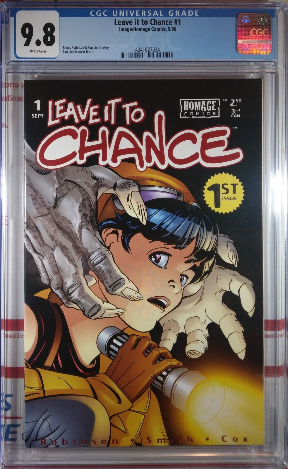 🔴🔥 CGC 9.8 LEAVE IT TO CHANCE #1 IMAGE COMICS 1996 PAUL SMITH JAMES ROBINSON