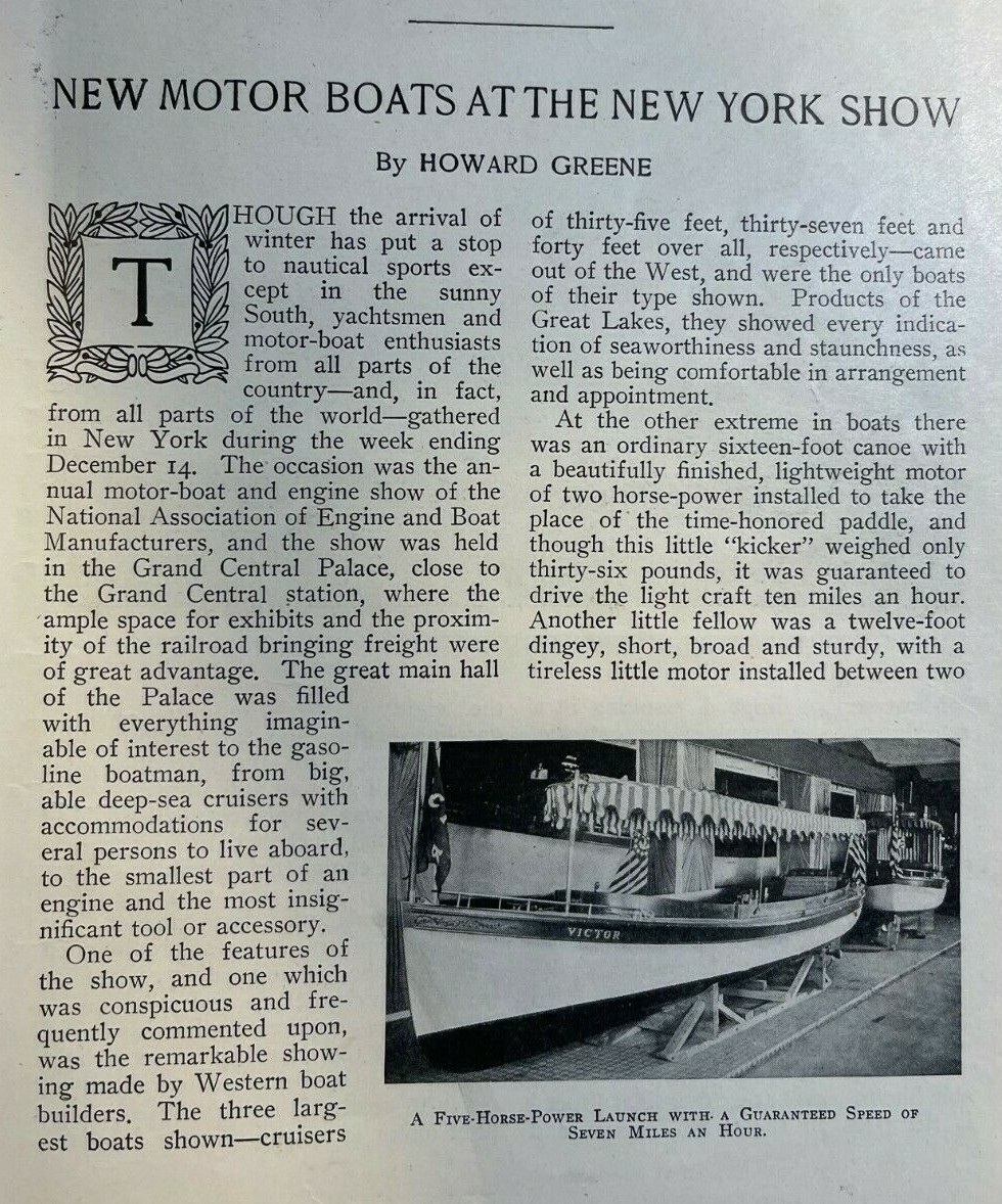 1908 New York Motor Boat Show illustrated 1908 New York Motor Boat Show illustrated