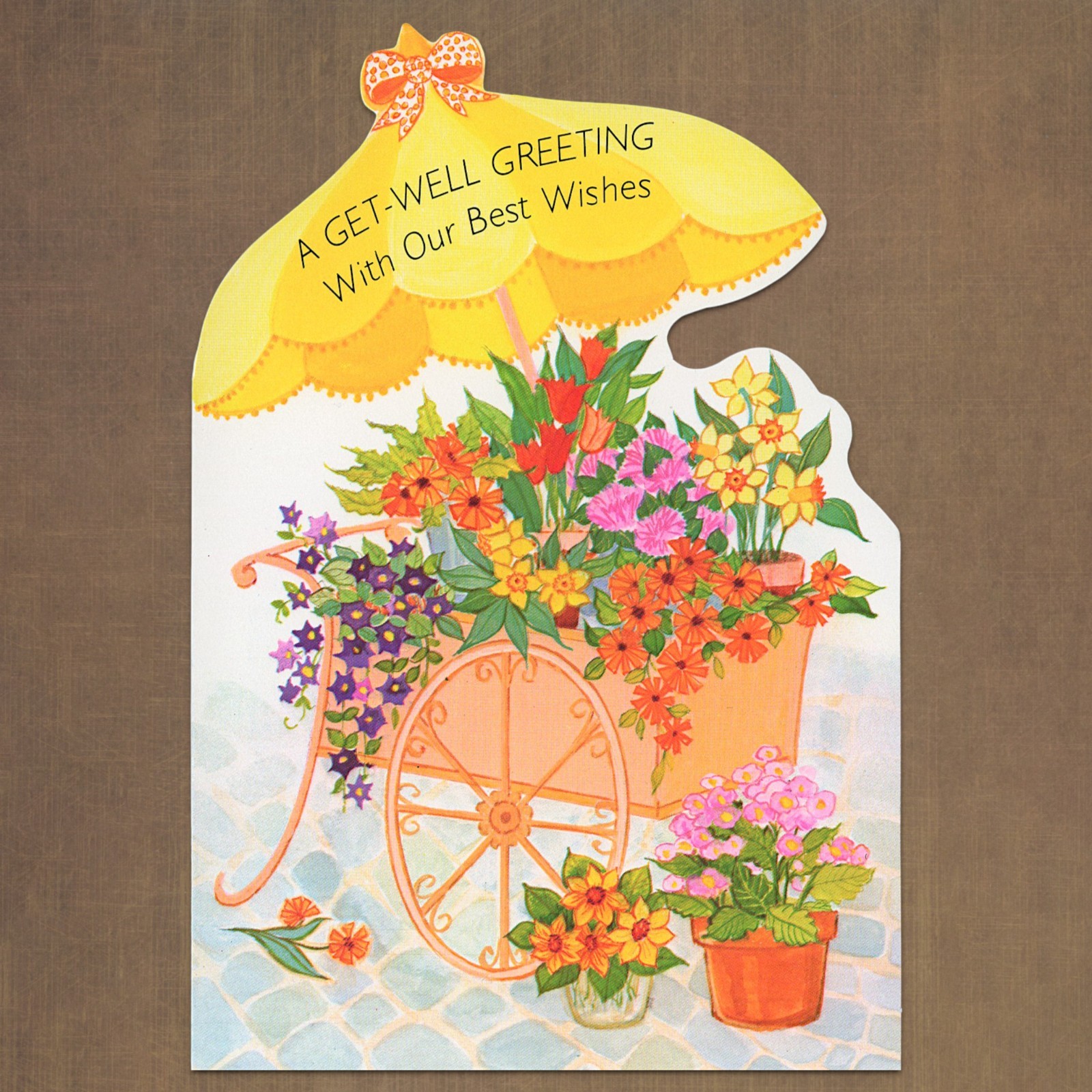 Unused Vintage GET WELL Card FROM US, 