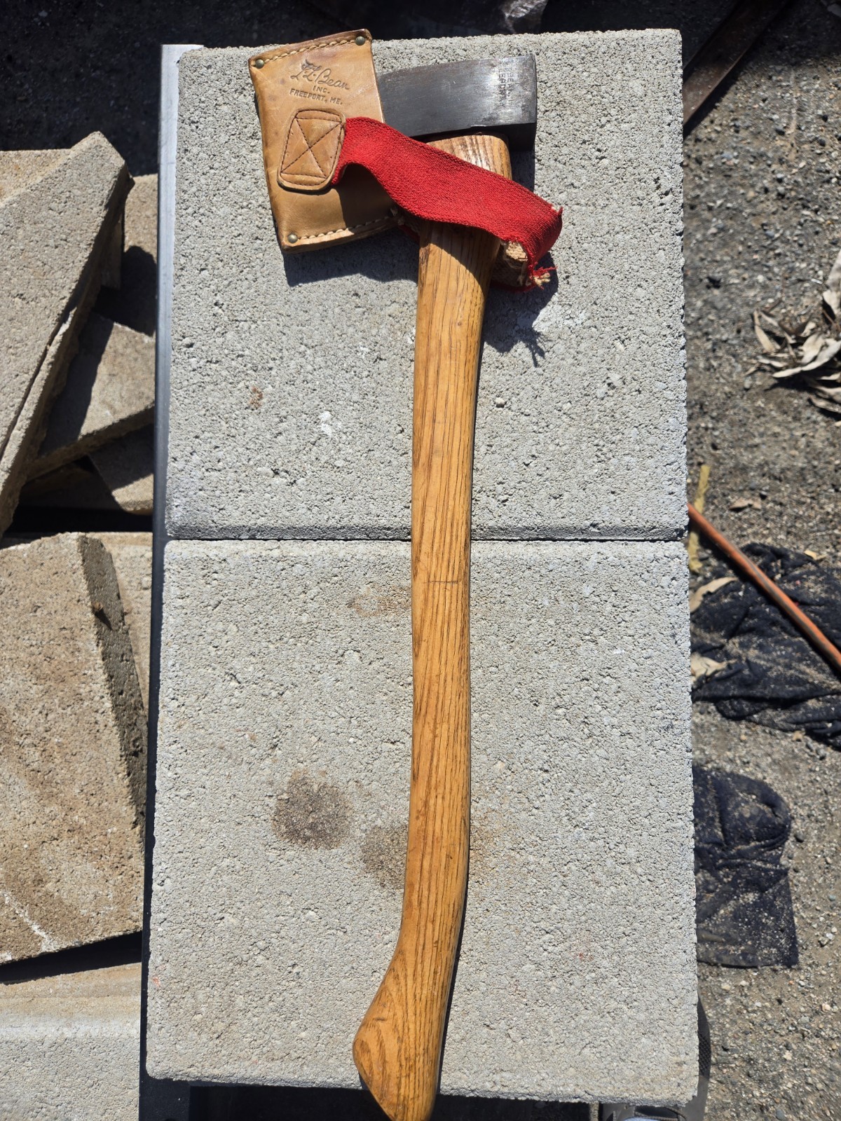 Vintage LL Bean Axe and Shieth Authentic US Steel made in Freeport maine USA Vintage LL Bean Axe and Shieth Authentic US Steel made in Freeport maine USA