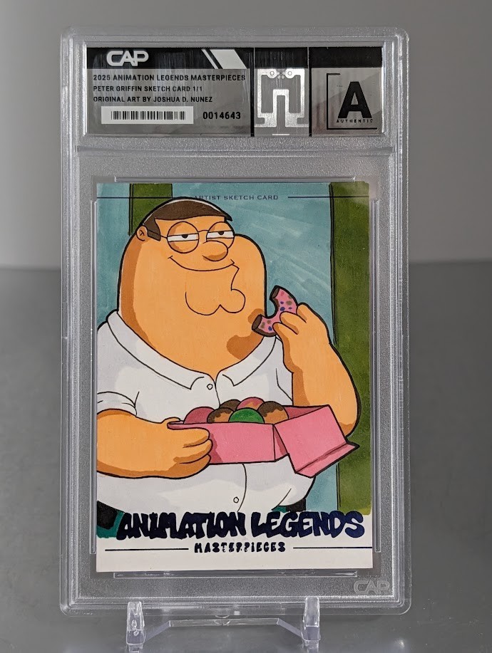 Animation Legends Masterpieces 1/1 Sketch Card Peter Griffin Family Guy Nunez