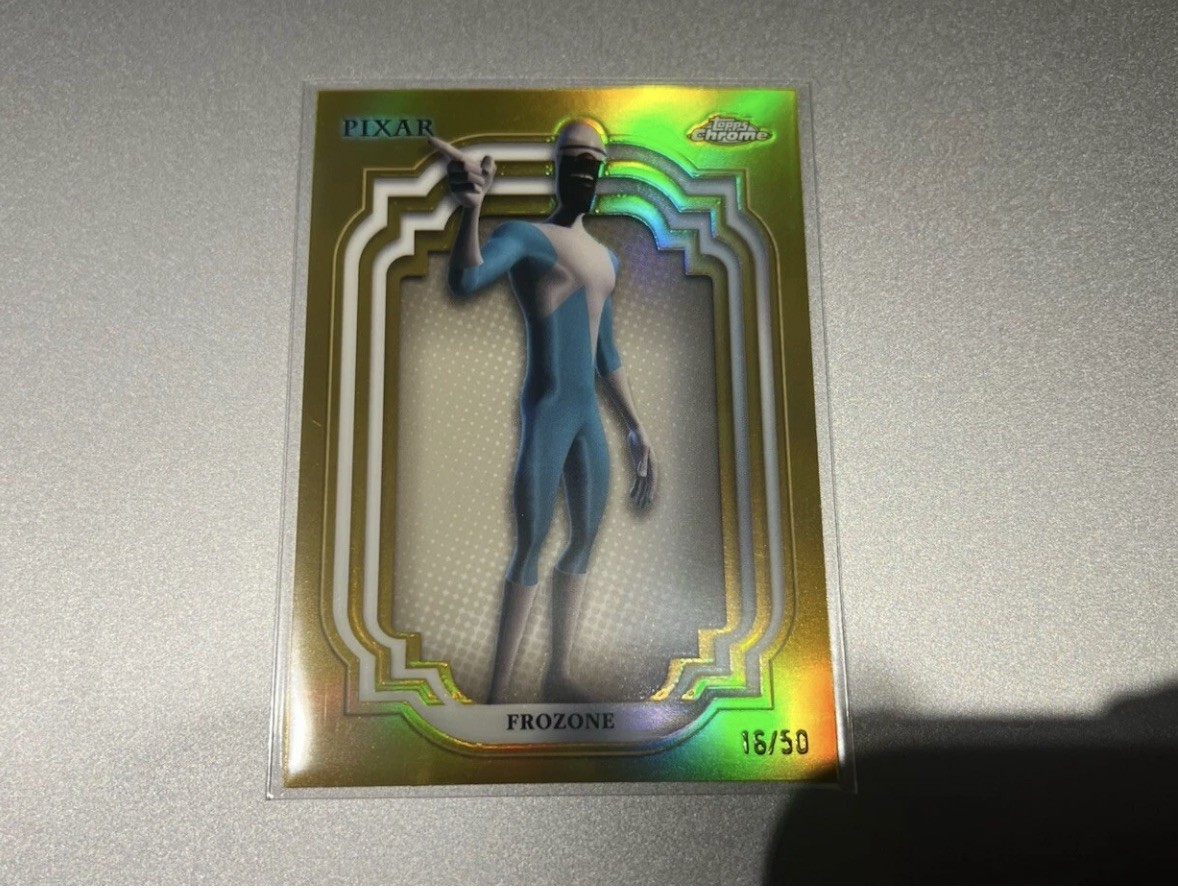 Topps Disney Chrome 2024 Frozone /50 The Incredibles Gold Refractor 16/50