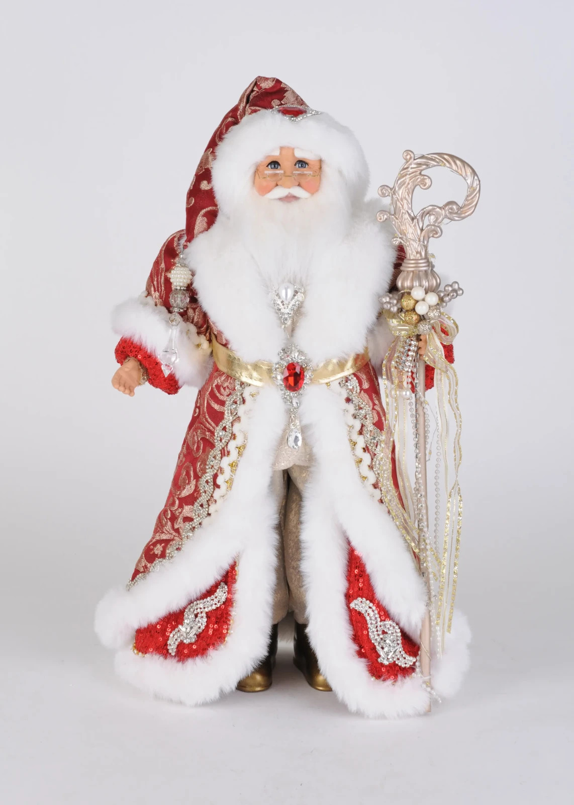 Karen Didion Originals The Lighted Crimson Royale Santa CC18-100