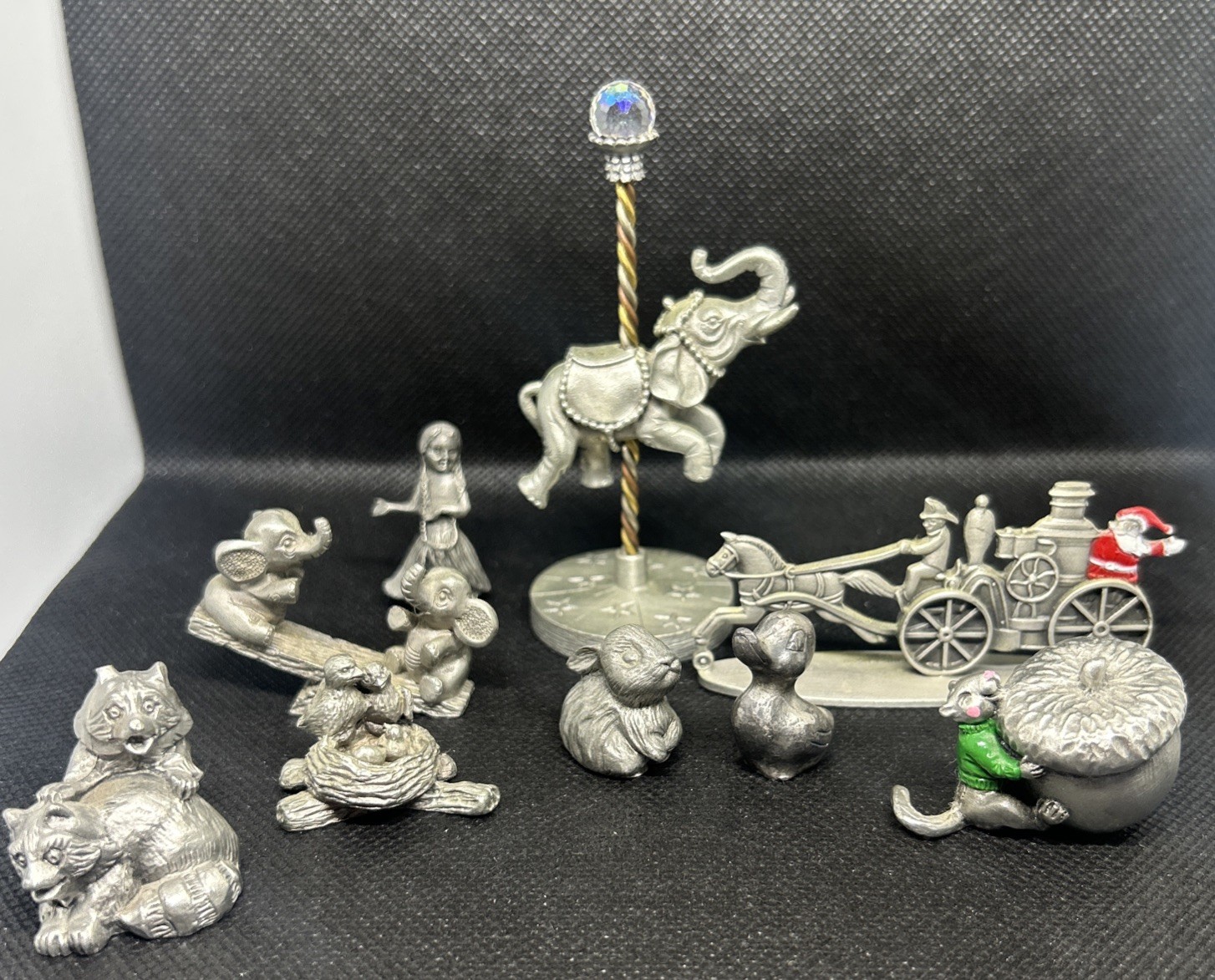Lot Of 11 Pewter Figurines Hudson Schmid Little Gallery Hallmark Santa Claus VTG Lot Of 11 Pewter Figurines Hudson Schmid Little Gallery Hallmark Santa Claus VTG