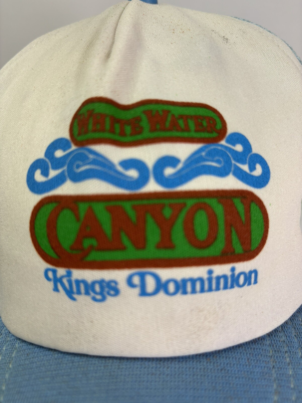 Vintage Kings Dominion White Water Canyon Snapback Trucker Hat USA