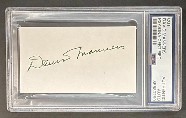 David Manners Signed card PSA Authenticated Dracula 1931, The Mummy 1932 David Manners Signed card PSA Authenticated Dracula 1931, The Mummy 1932