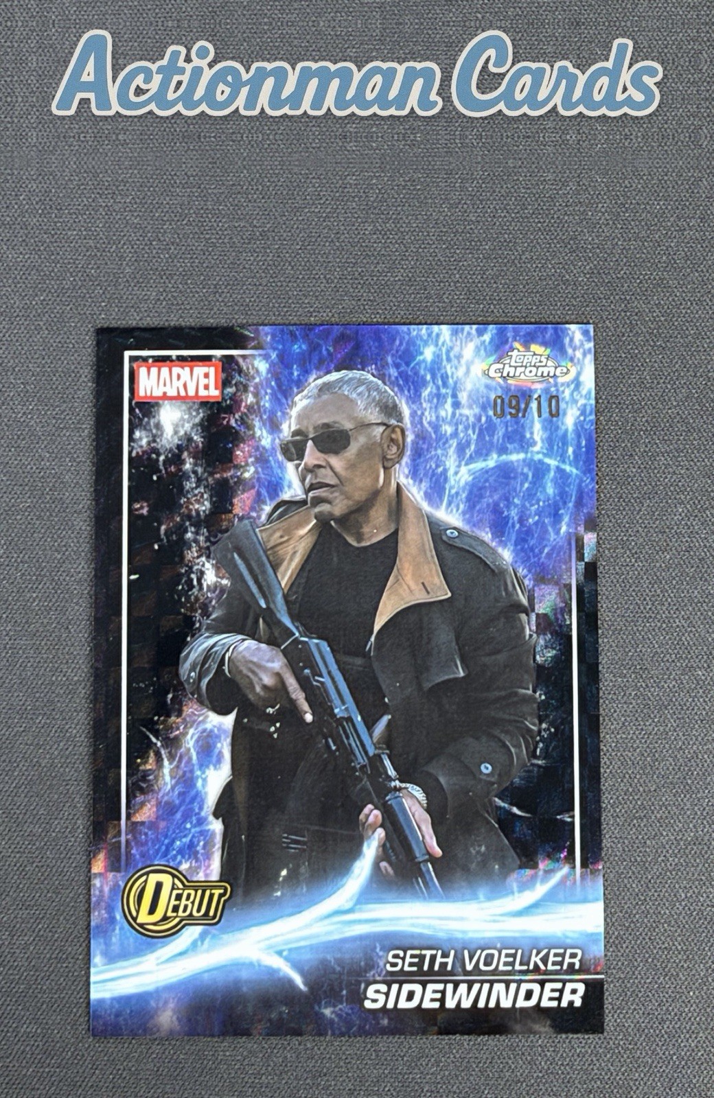 2025 Topps Chrome Marvel Studios Sidewinder #172 Debut Black Refractor /10 Card 2025 Topps Chrome Marvel Studios Sidewinder #172 Debut Black Refractor /10 Card