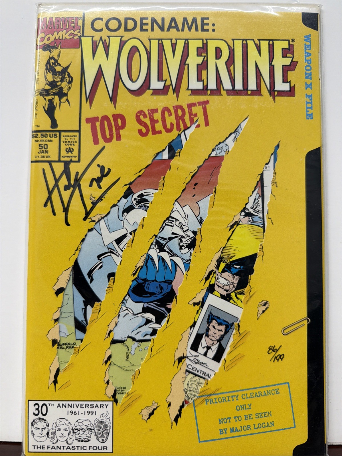 Wolverine #50 Signed Herb Trimpe. Mint Condition W/COA.